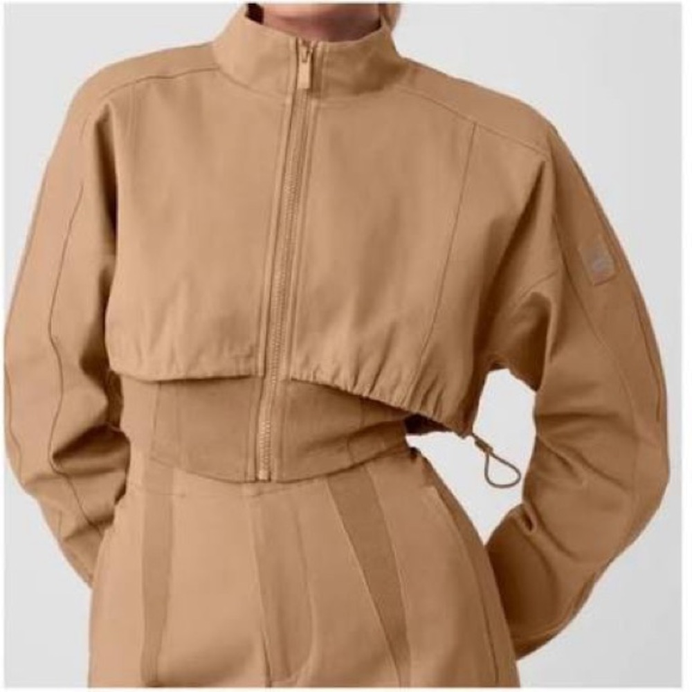Alo Yoga Toasted Almond On Point Jacket - Picture 2 of 7